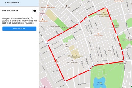 Site insights Setting the site boundary