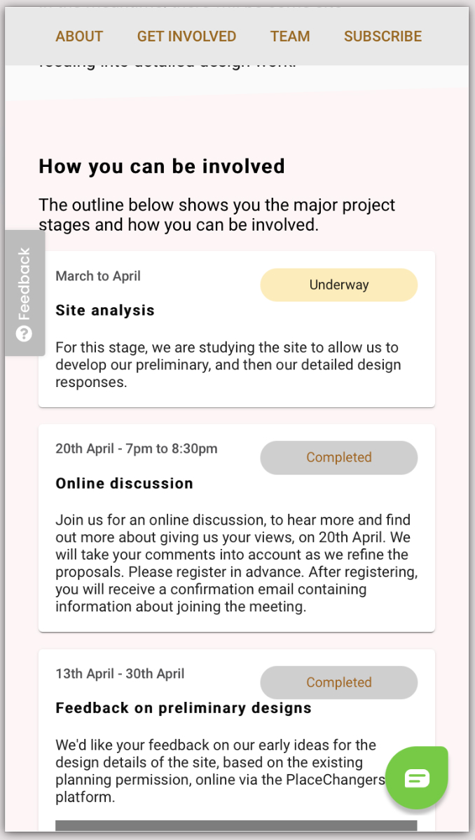 Timeline Interactive project timeline